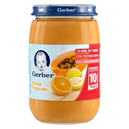 Gerber Papilla Tercera Etapa Frutas Tropicales 170 G