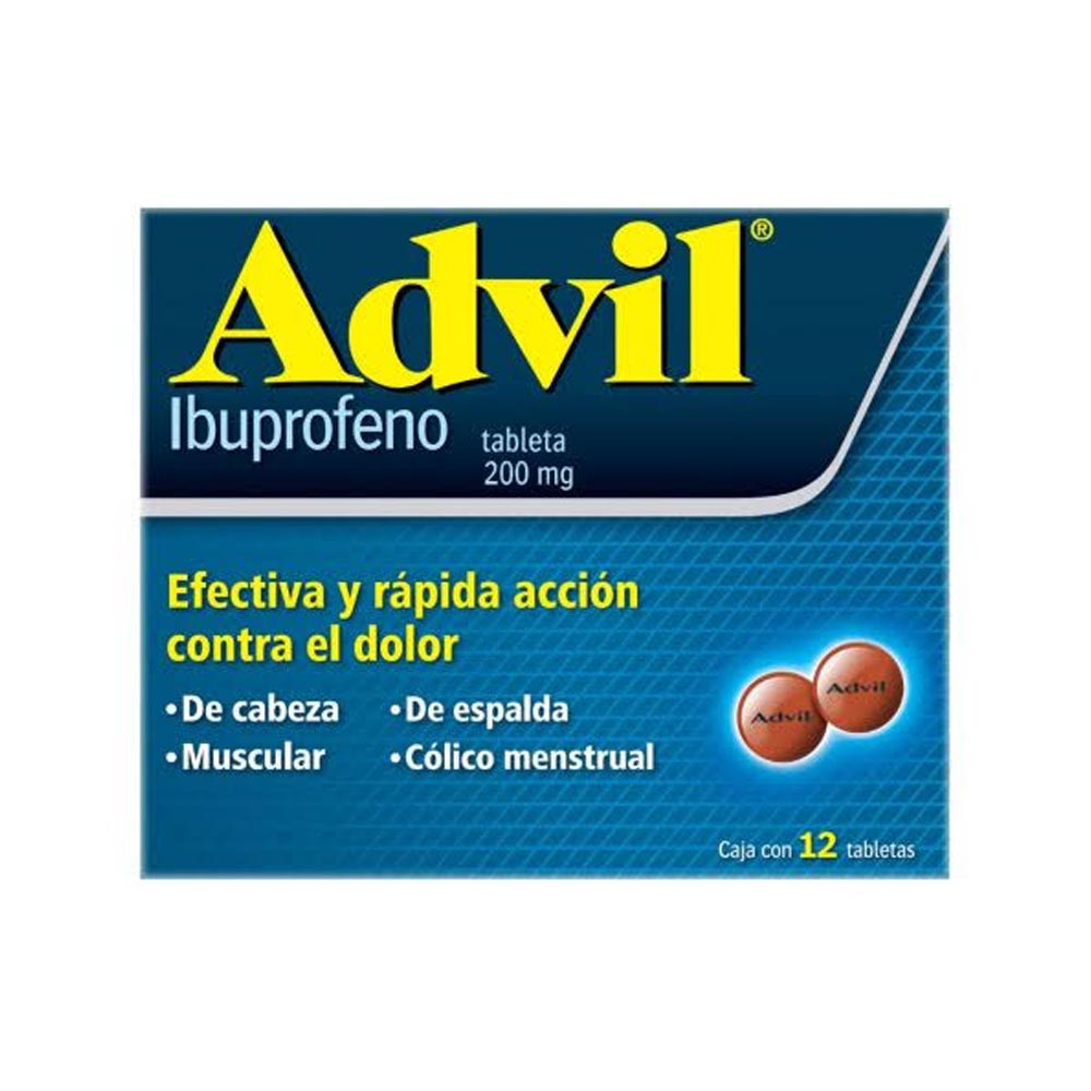 ADVIL 200 MG GRAG 12