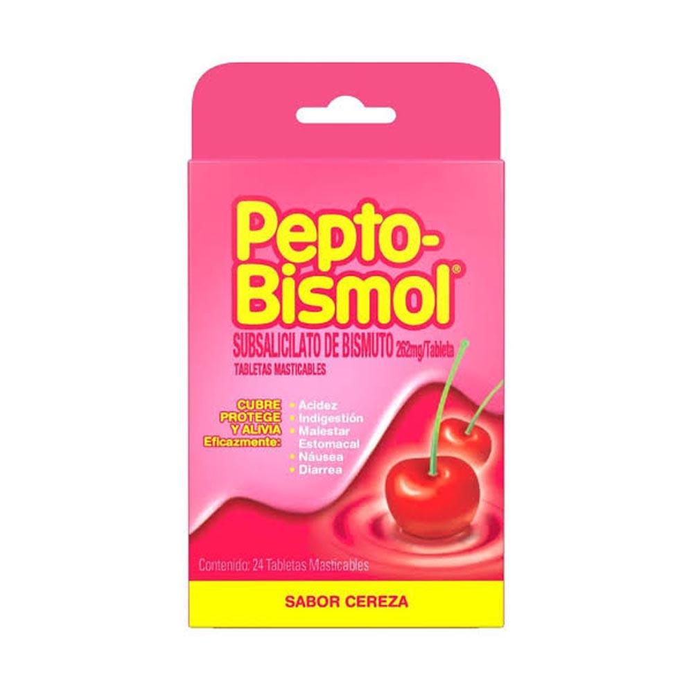Pepto-Bismol Cereza Tabletas Masticables 24