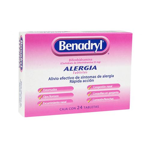 Benadryl 25 Mg C/24 Tabletas