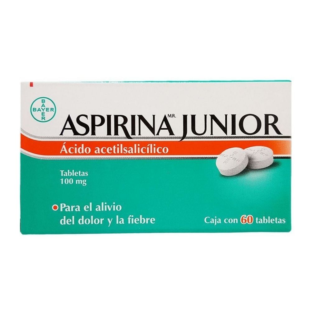 Aspirina Junior 100 Mg Tabletas Con 60