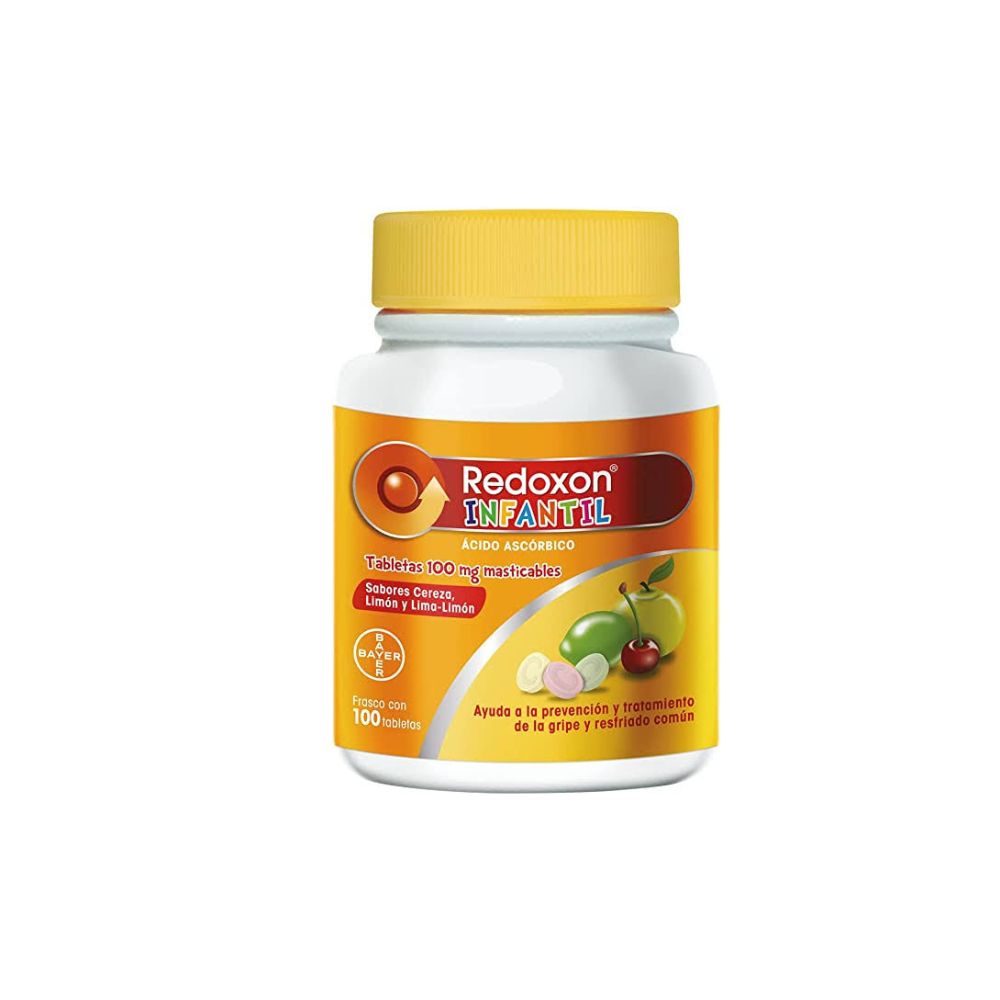 Redoxon Infantil 100 Mg Con 100 Tabletas Masticables Multi Sabores