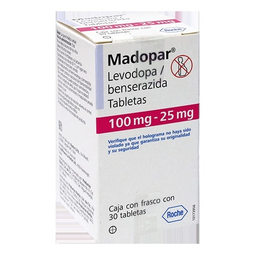 MADOPAR 100/25 MG TABLETAS 30