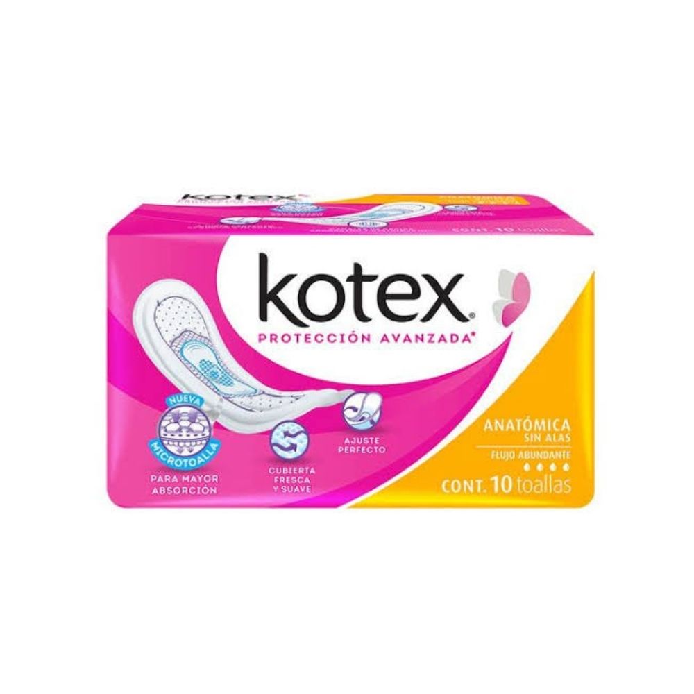 TOALLAS SANITARIAS KOTEX CLAS ANATS/A CON 10N