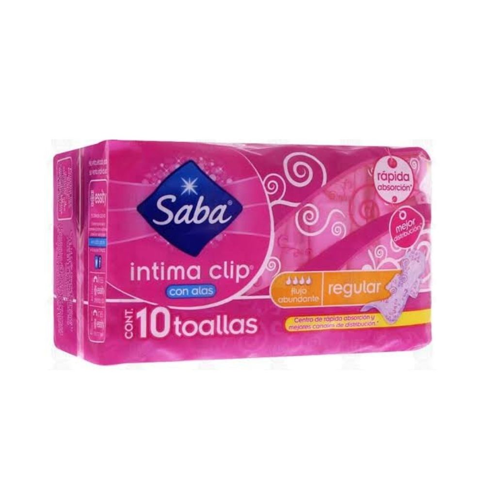 TOALLAS SANITARIAS SABA INTCLIP CON A10
