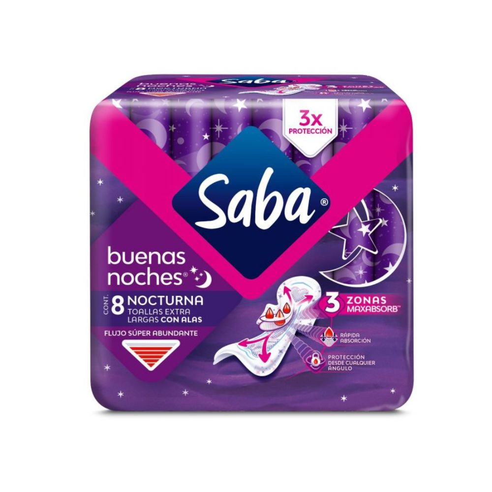 TOALLAS SANITARIAS SABA BUENOCH CON A 8