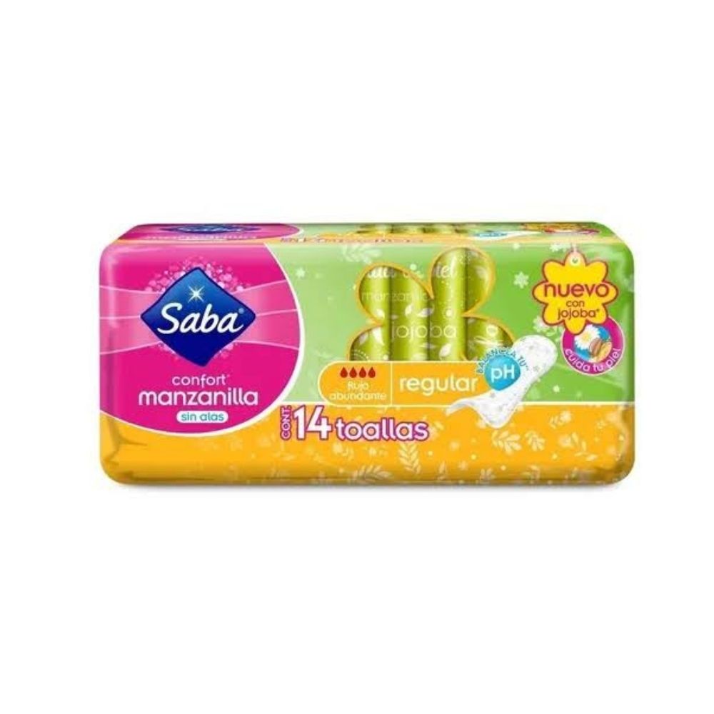 TOALLAS SANITARIAS SABA CONFMANZREGS/A 14