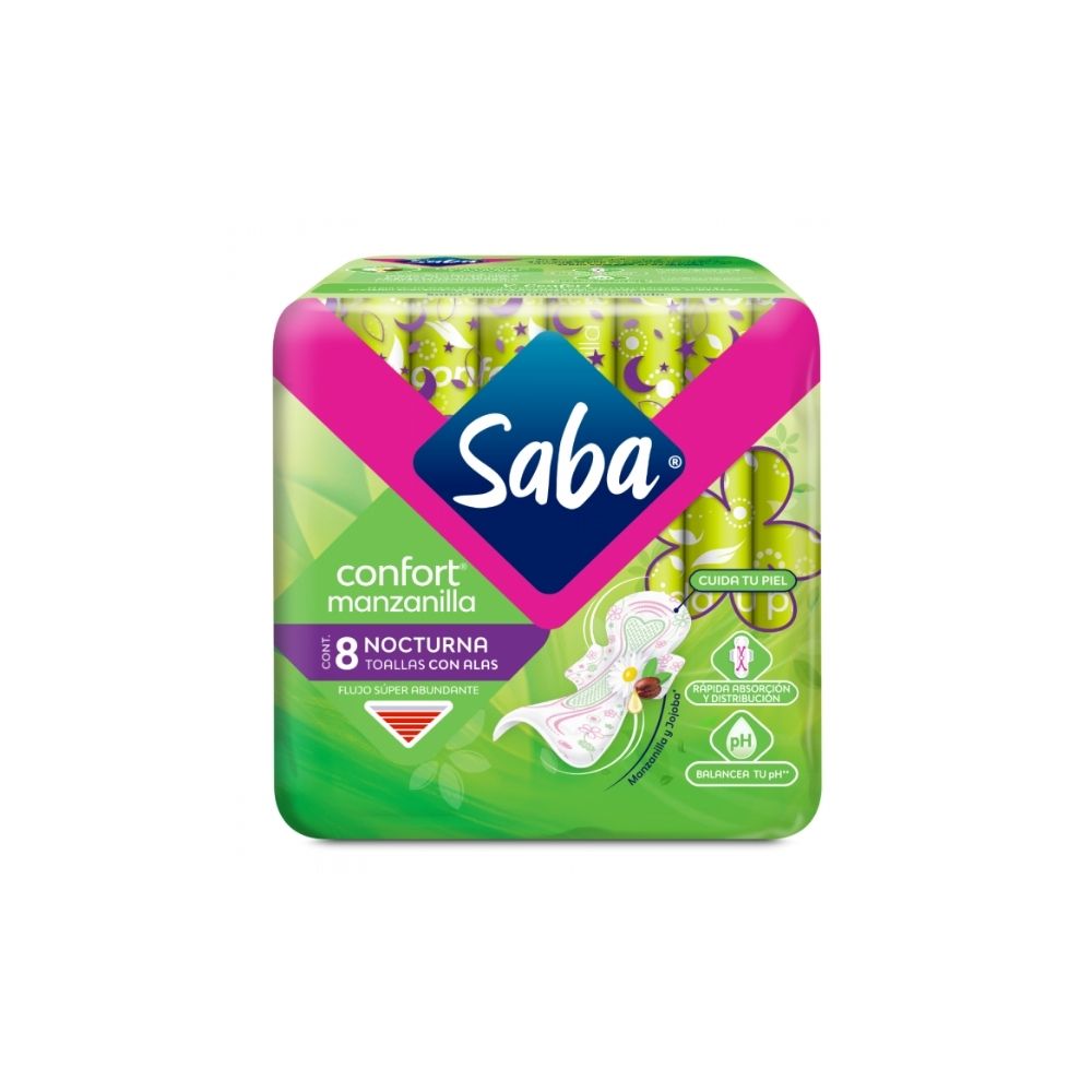 TOALLAS SABA CONFORT MANZANILLA REG 10 PZA SIN ALAS