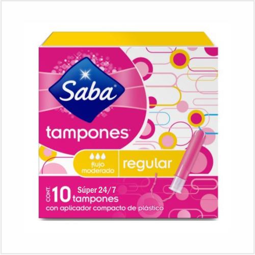Tampones Saba Compac-Regular Con 10 Piezas