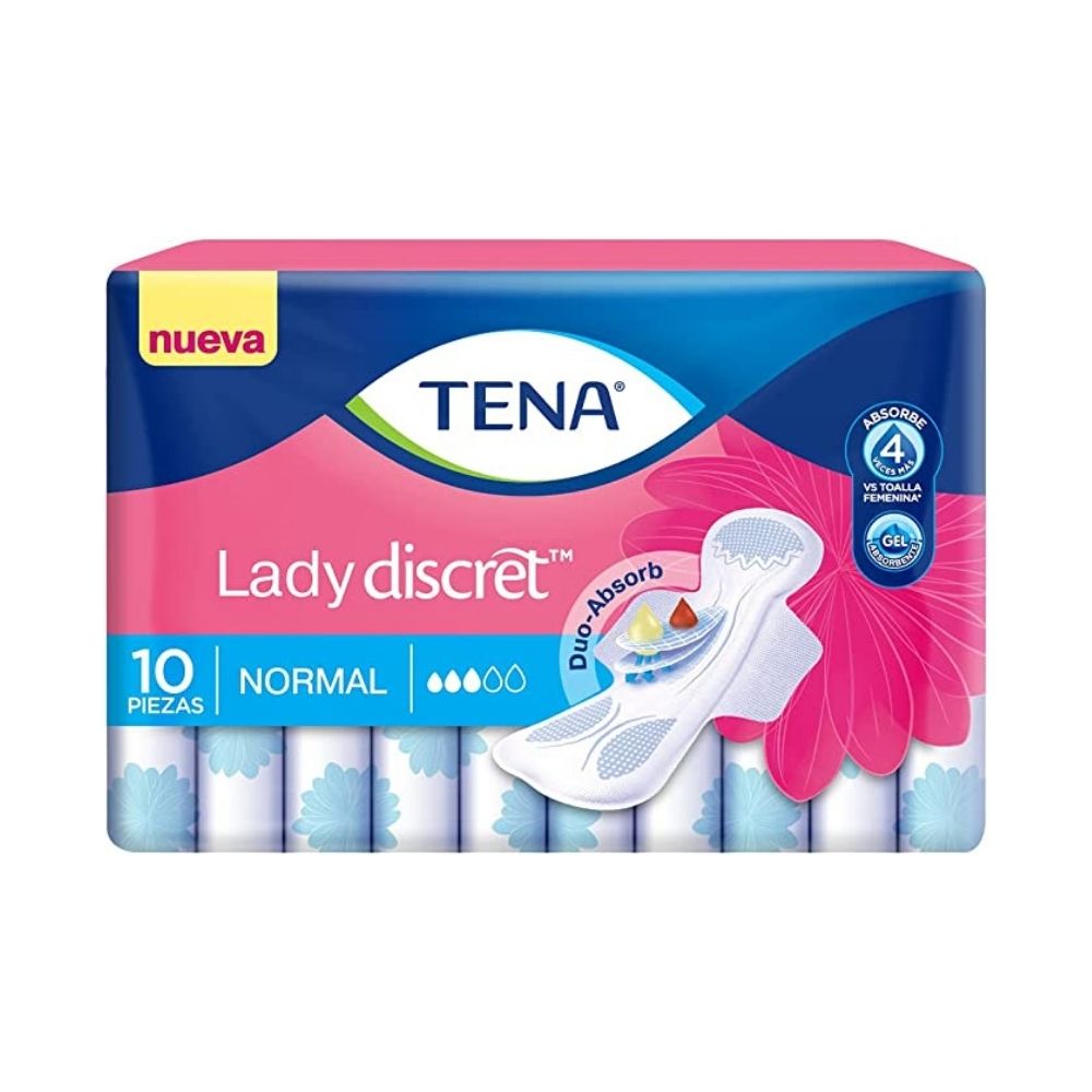 TOALLAS SANITARIAS TENA LADY NORMAL CON 10