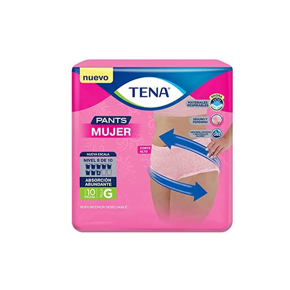 Panal Tena Pants Mujer Grande C/10 Piezas