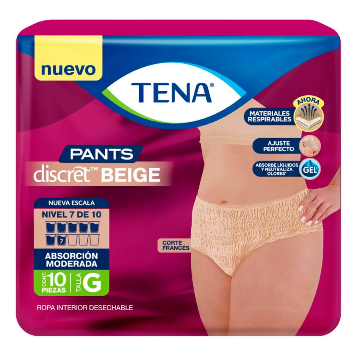 Panal Tena Discret Grande Con 10