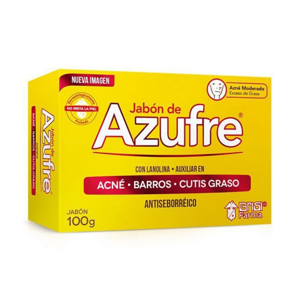 Jabon Azufre Grisi 100 Gramos