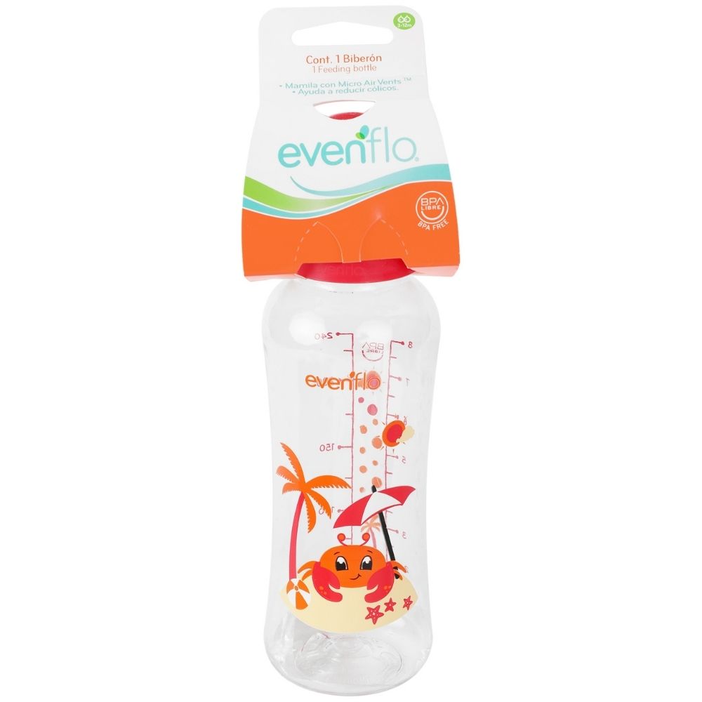 BIBERÓN EVENFLO ACUARIO 8 OZ