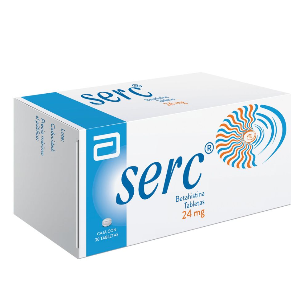 Serc 24 Mg Con 30 Tabletas