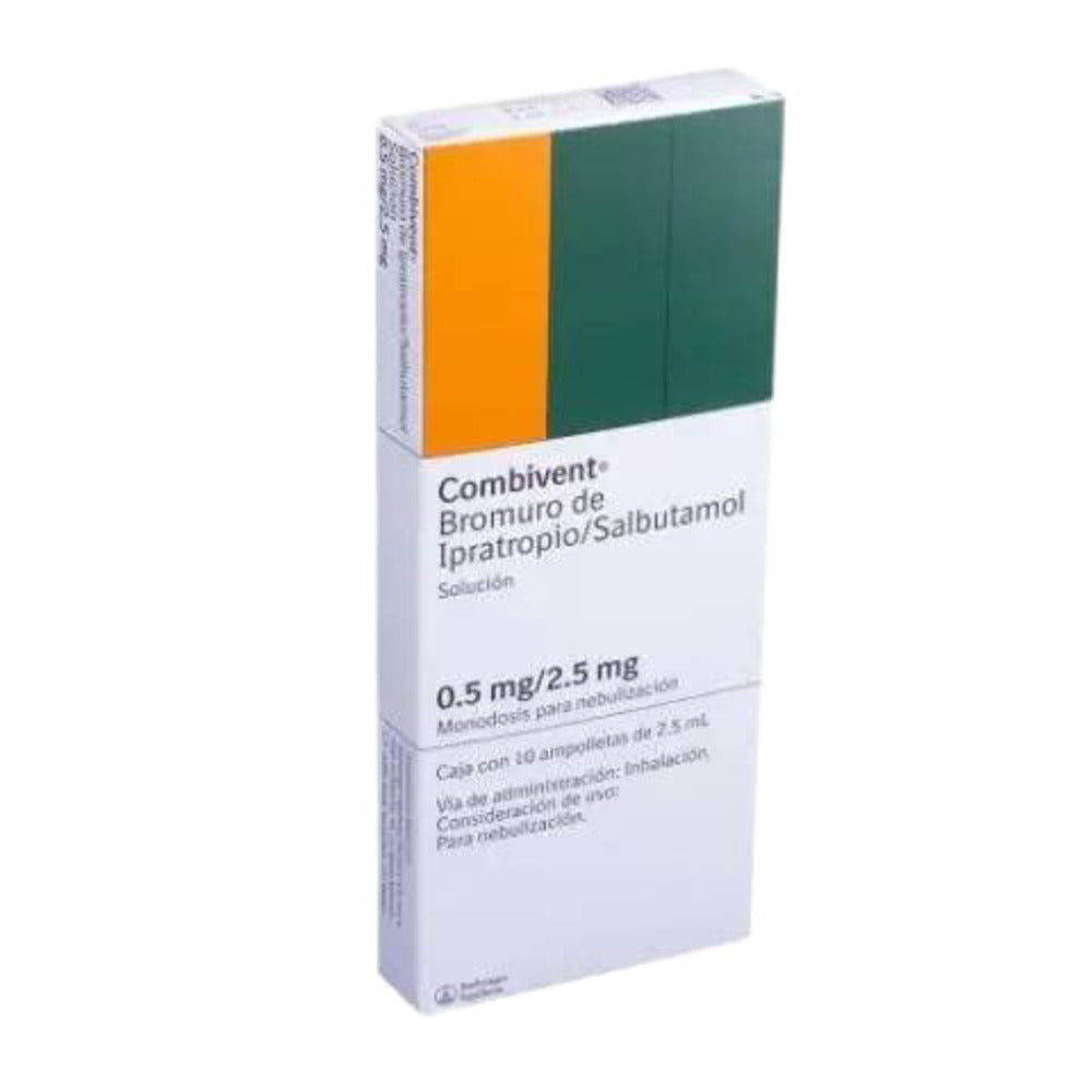 Combivent.5/2.5 Mg Ampolletas10 X2.5 Ml Para Nebulizar