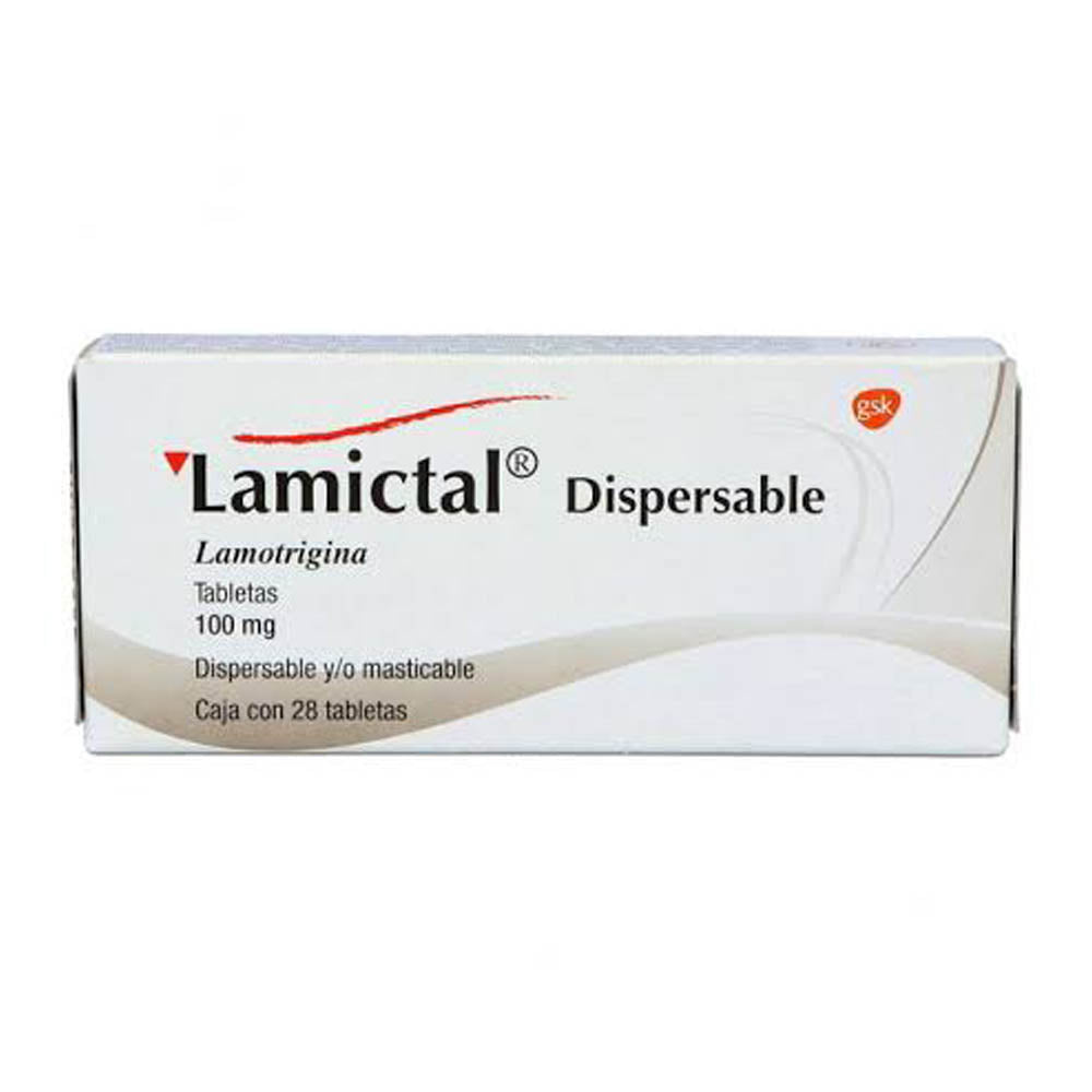 Lamictal 100 Mg Dispersable Con 28 Tabletas 