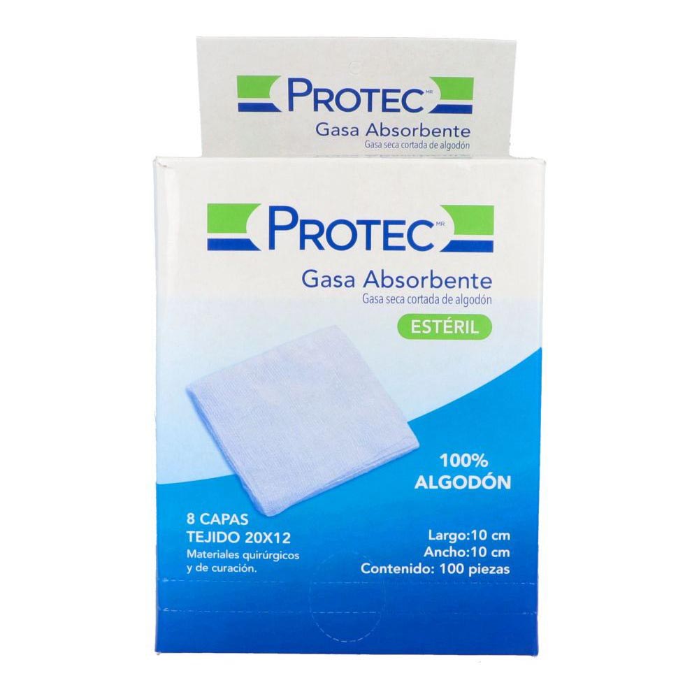 Gasa Esteril Protec 10 X10 Caja Con 100