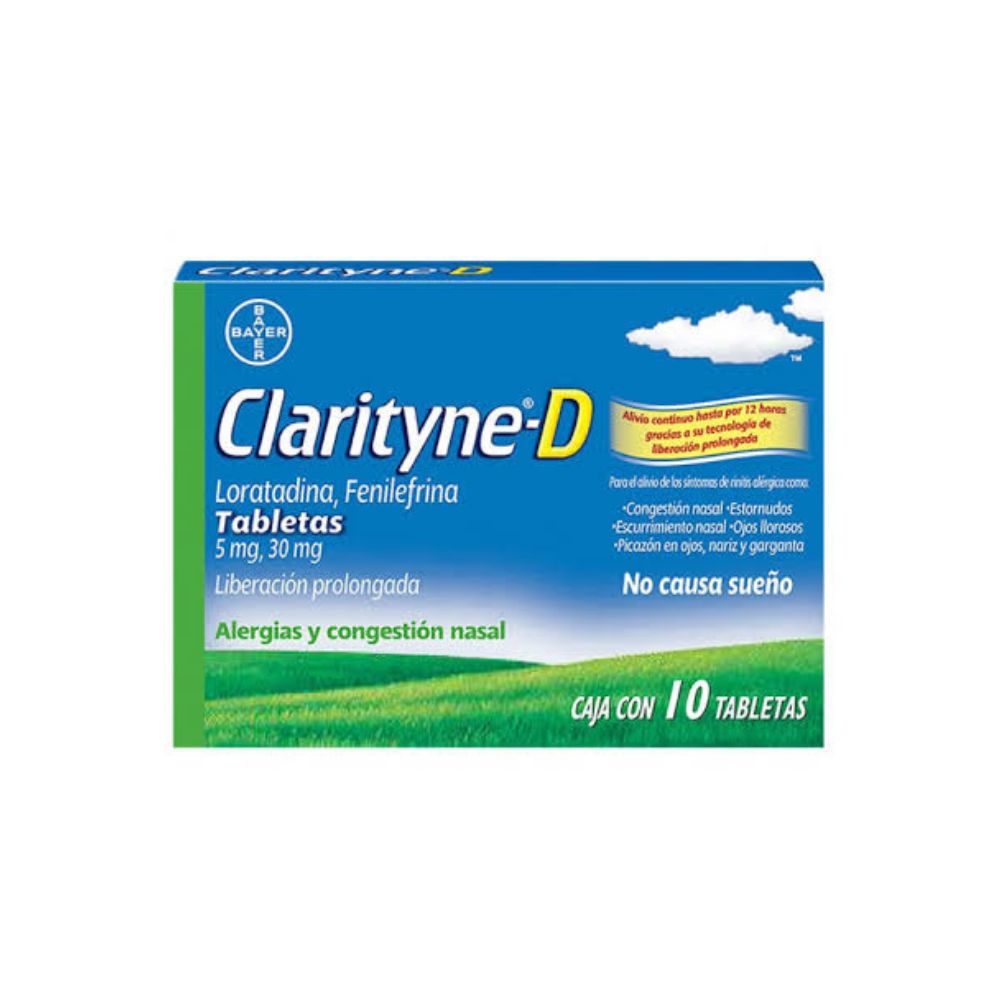 CLARITYNE-D 5/30 MG TABLETAS 10