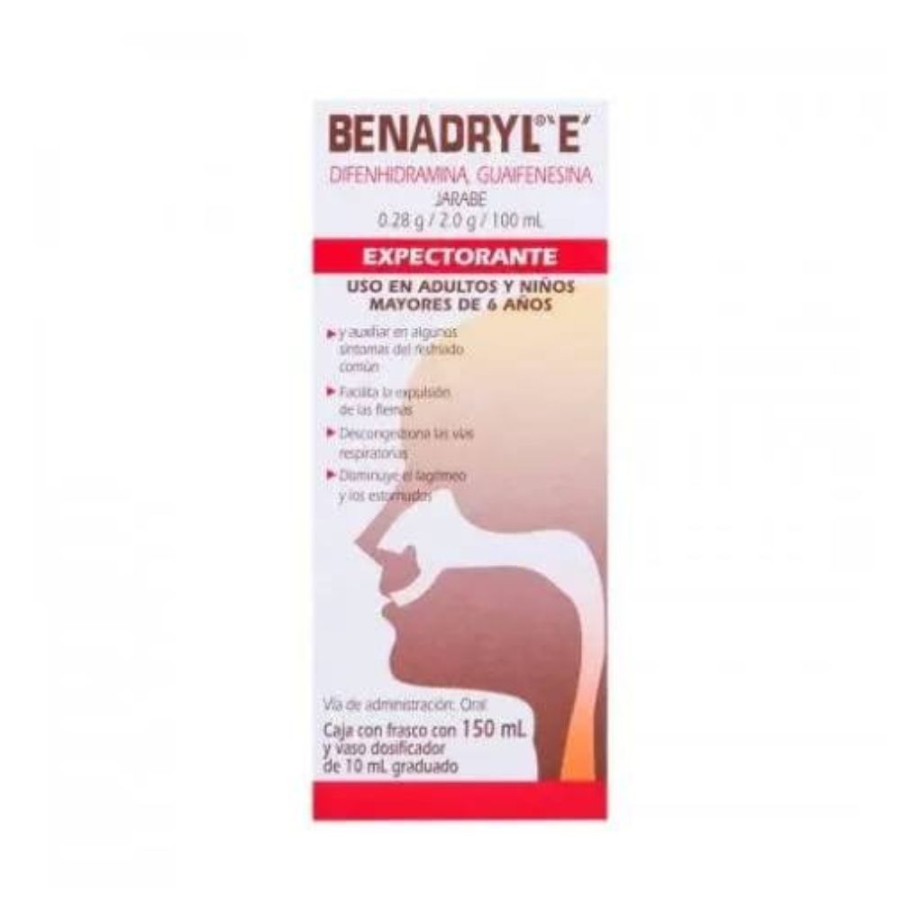 Benadryl-E-Rev 0.28/2 G Jarabe 150Ml