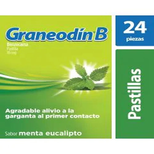 Graneodin-B 10 Mg Menta-Eucalipto Con 24 Pastillas