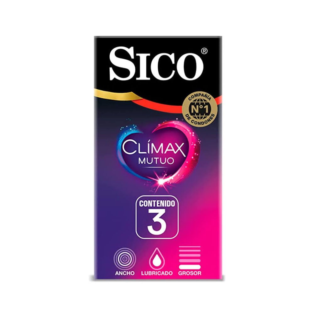 Preservativo Sico Climax  Mutuo Con 9 Piezas