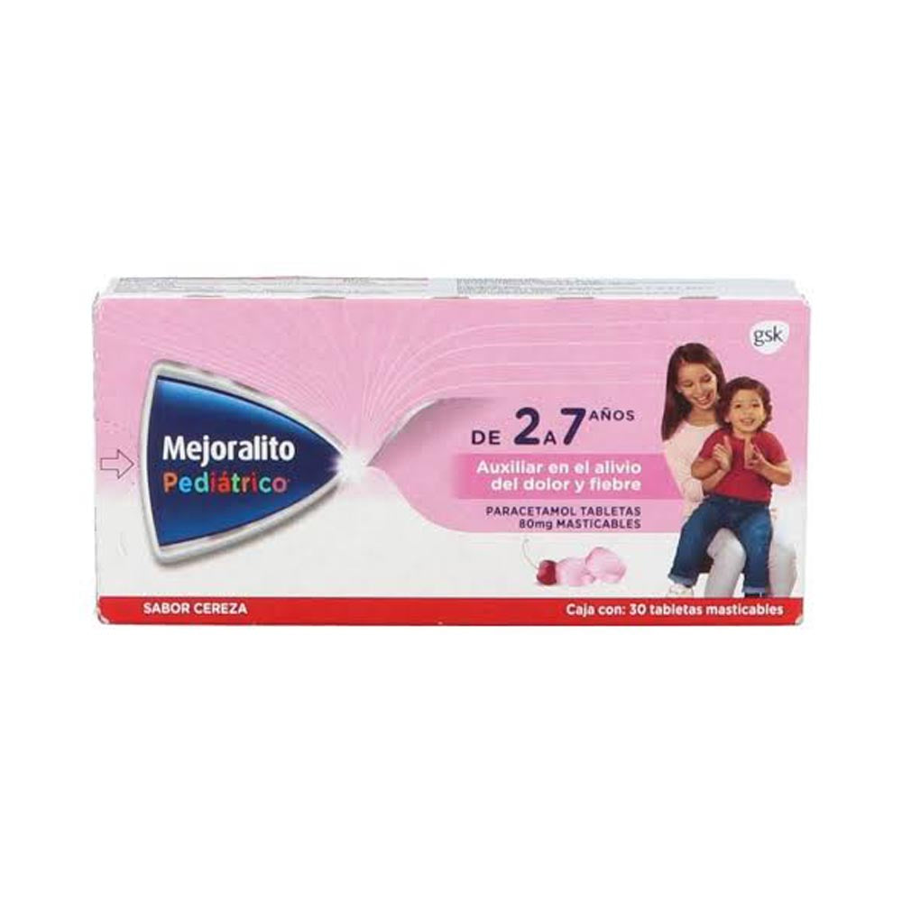 MEJORALITO PEDIATRICO 80 MG TABLETAS 30