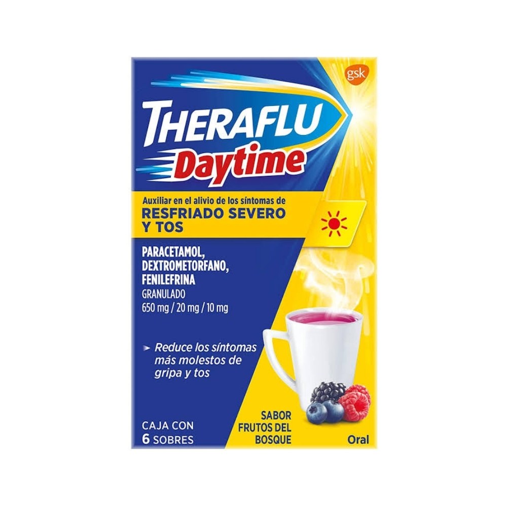 Theraflu Daytime Frut Bosque Con 6 Sobres