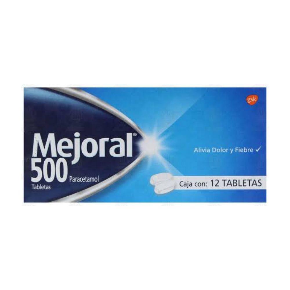 MEJORAL NVO 500 MG PARACETAMOL TABLETAS 12