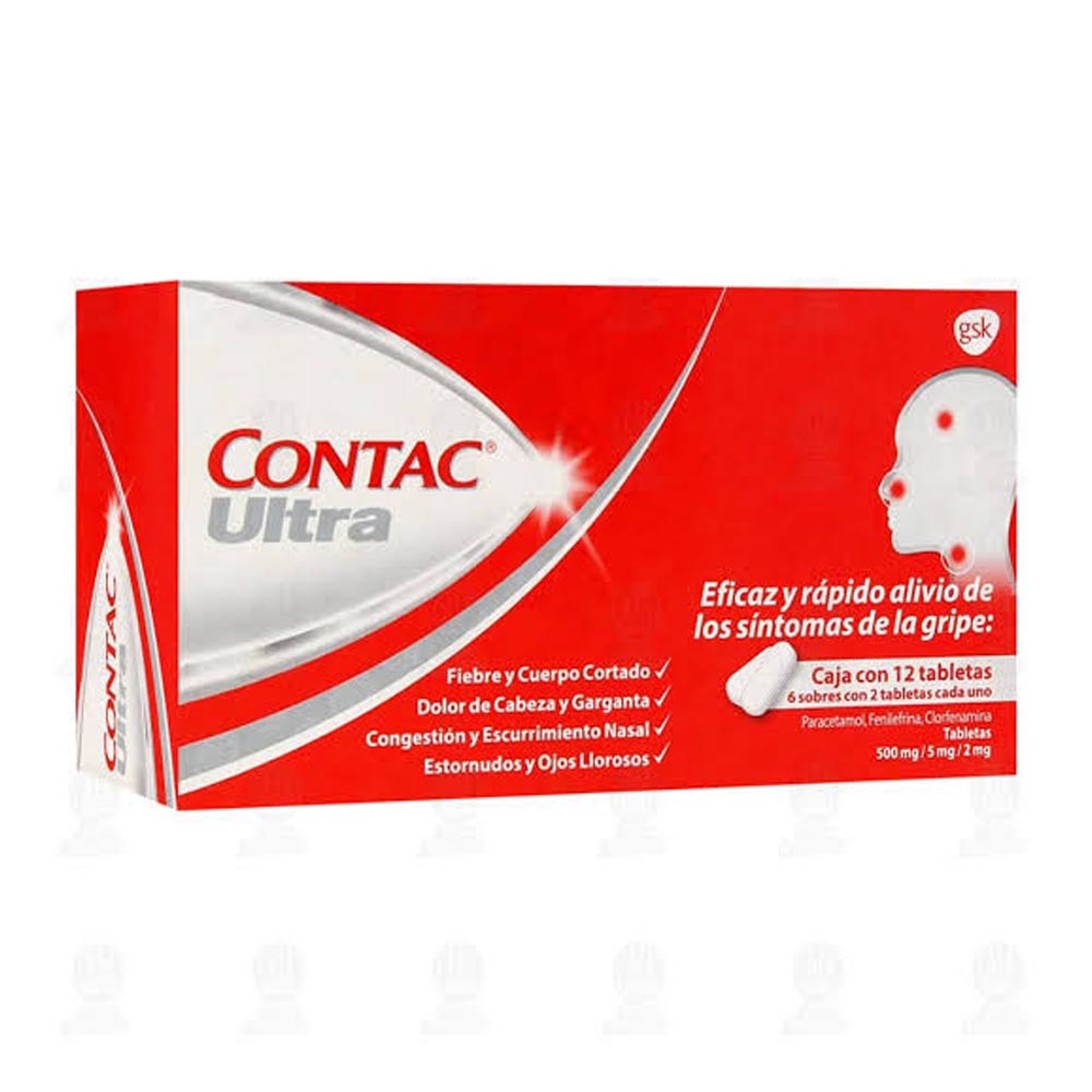CONTAC ULTRA TABLETAS 12