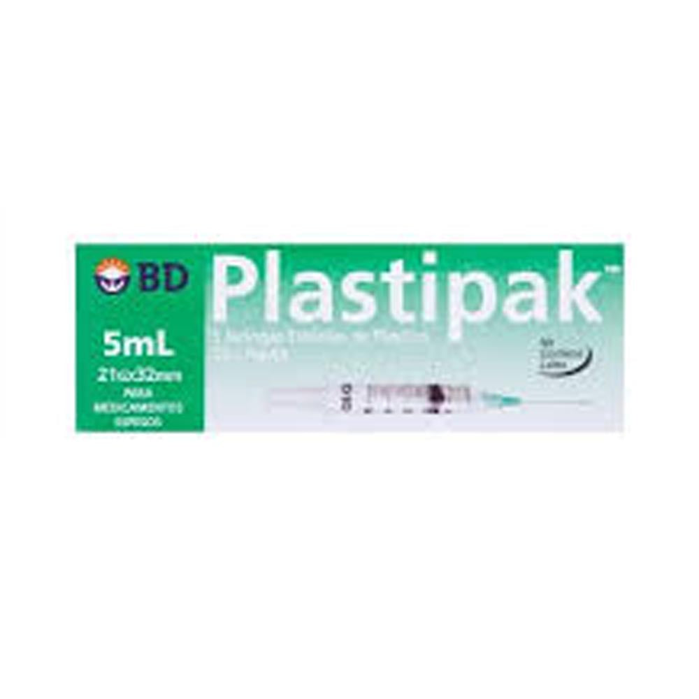 JERINGA PLASTIPAK BD 5 ML 21 X 32 CON 5 PIEZAS