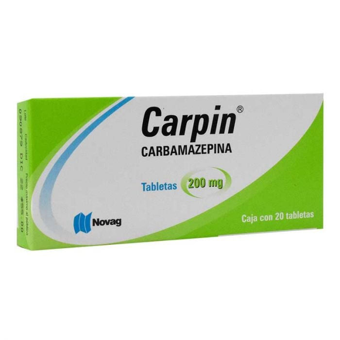 Carpin (Carbamazepina) 200 Mg Con 20 Tabletas