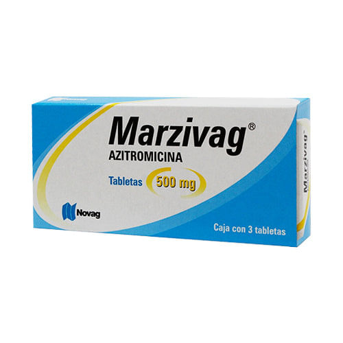 Marzivag (Azitromicina) 500 Mg Tabletas Con 3