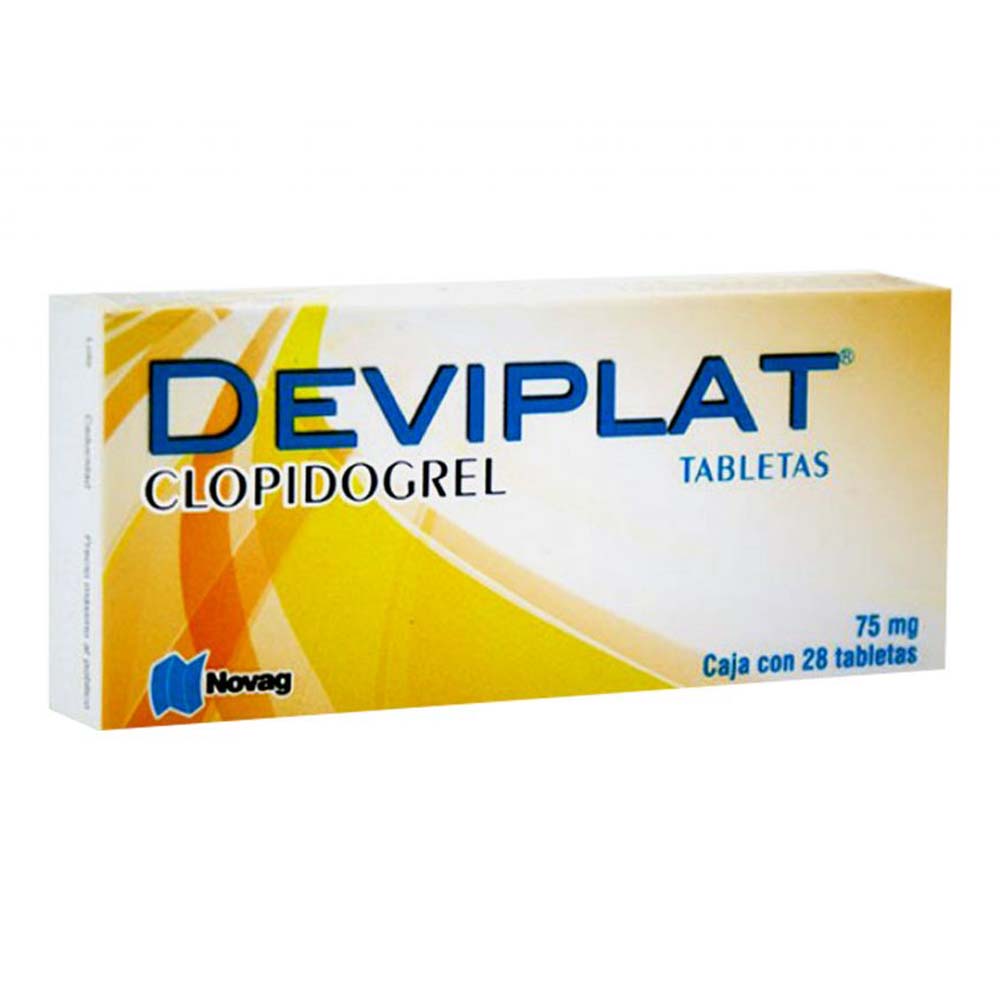 Deviplat (Clopidogrel) 75 Mg  Con 28 Tabletas