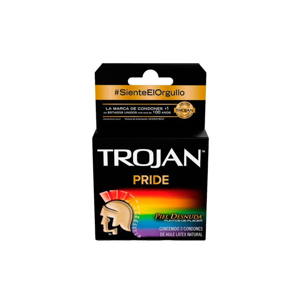 PRESERVATIVO TROJAN PRIDE PIEL DESNUDA PUNTOS PLACER CON 3