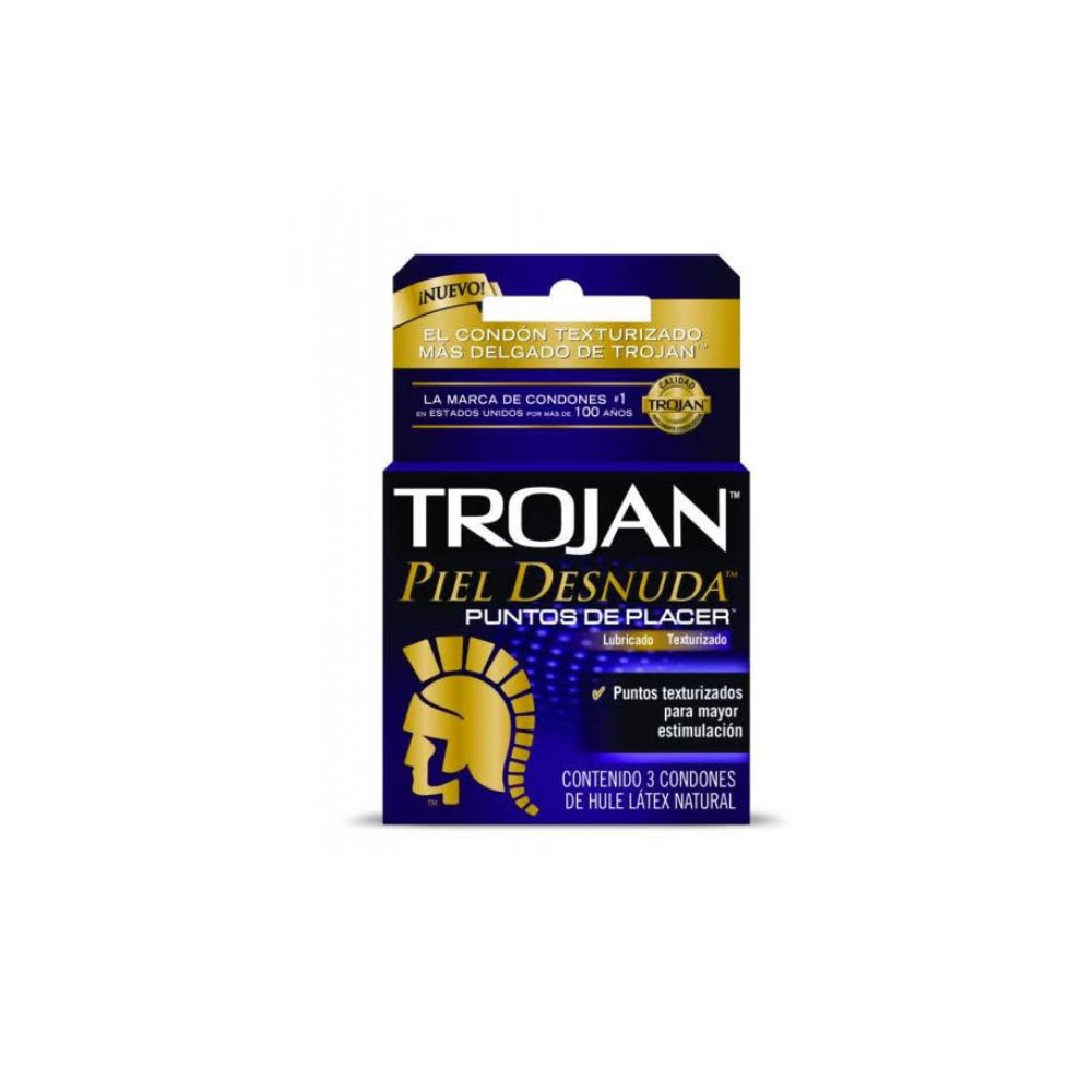 PRESERVATIVO TROJAN PIEL DESNUDA TEXT CON 3