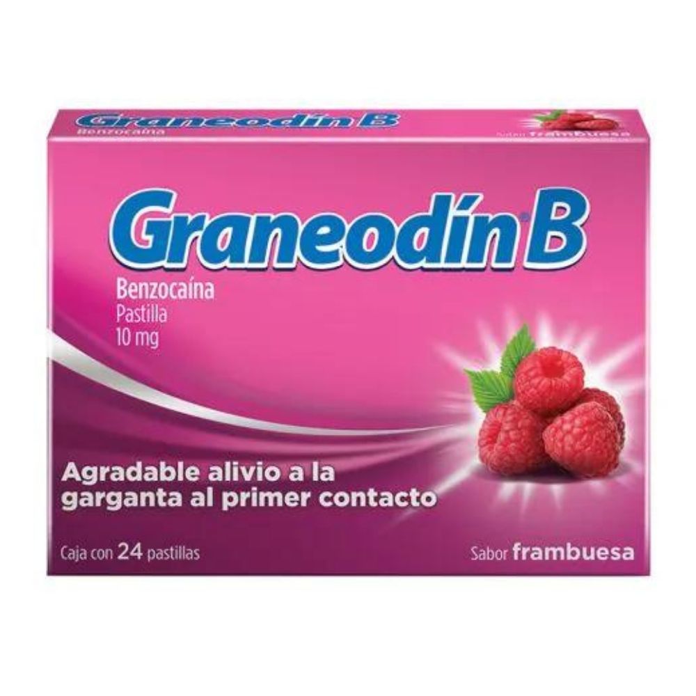 GRANEODIN-B FRAMBUESA PASTILLAS 24