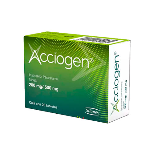 Acciogen 200/500 Mg C/20 Tabletas