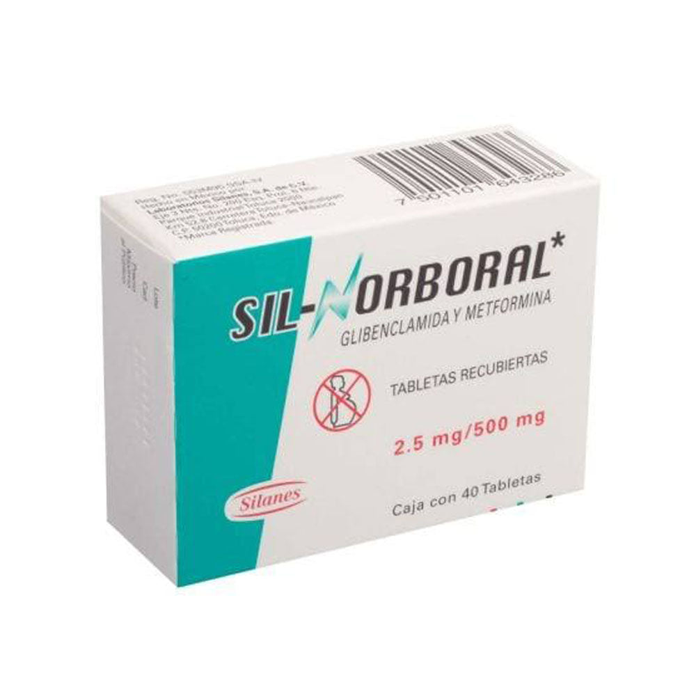 SIL-NORBORAL 2.5/500 MG TABLETAS 40