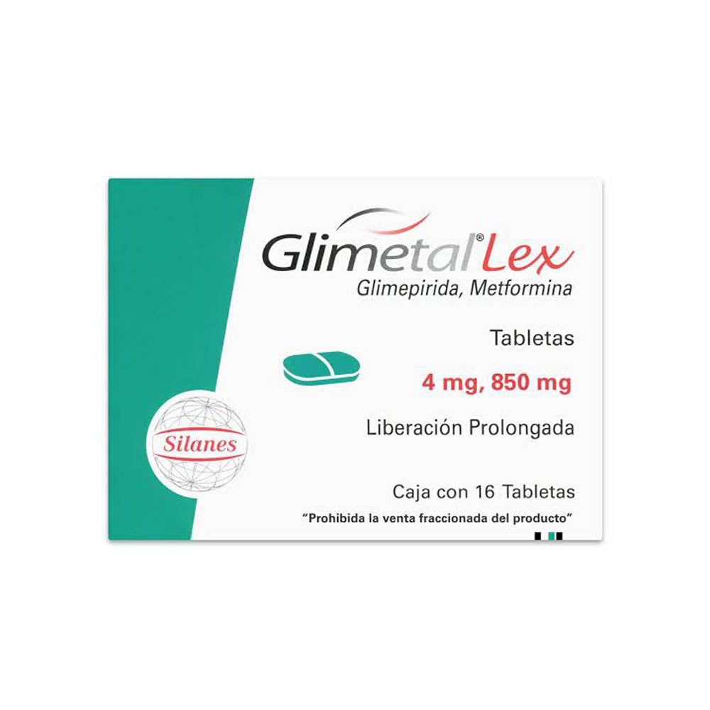 GLIMETAL-LEX 850/4 MG TABLETAS 16