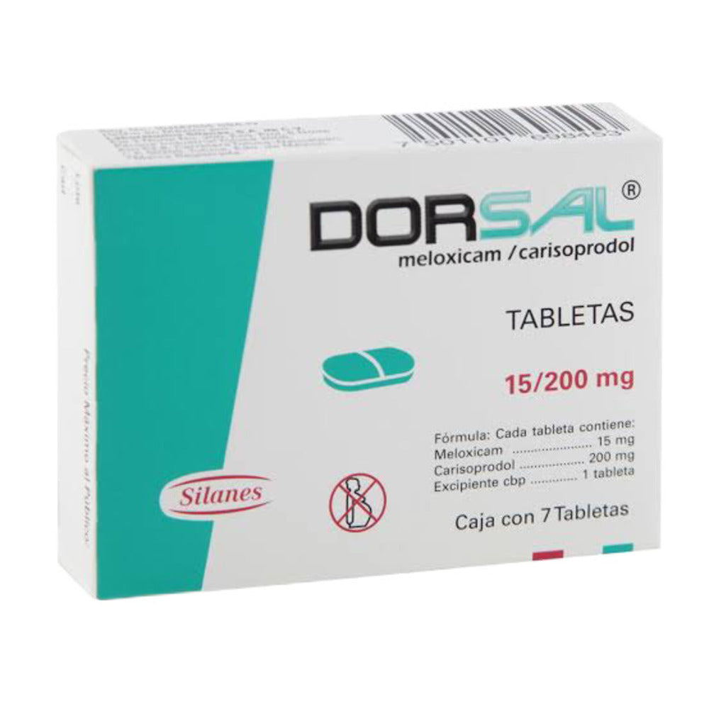 DORSAL 15/200 MG TABLETAS 7