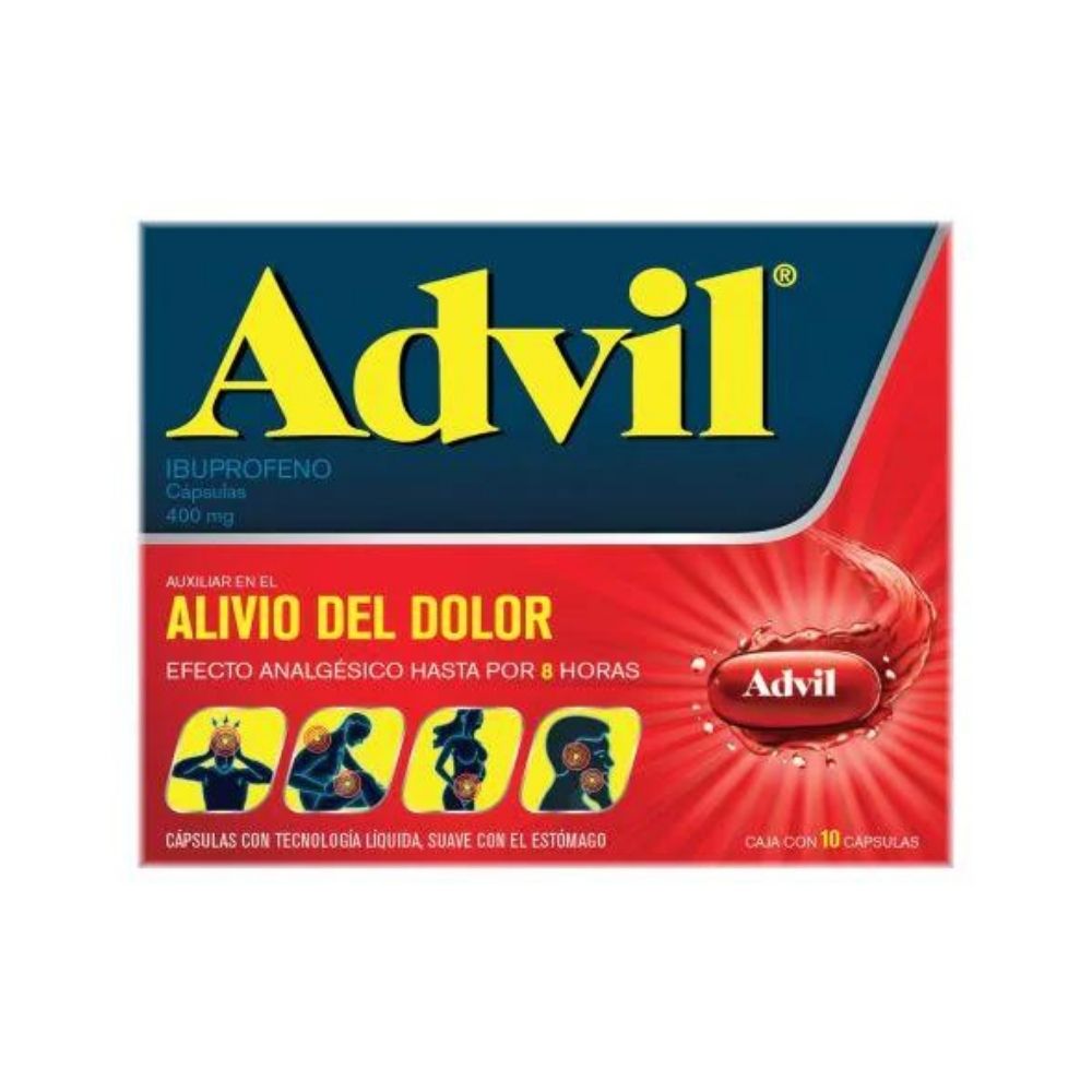 ADVIL 400 MG CAPSULAS 10