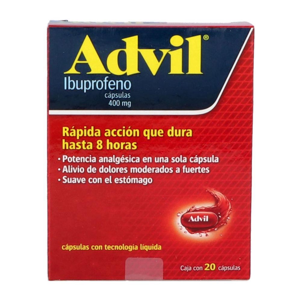 ADVIL MAX 400 MG CAPSULAS 20