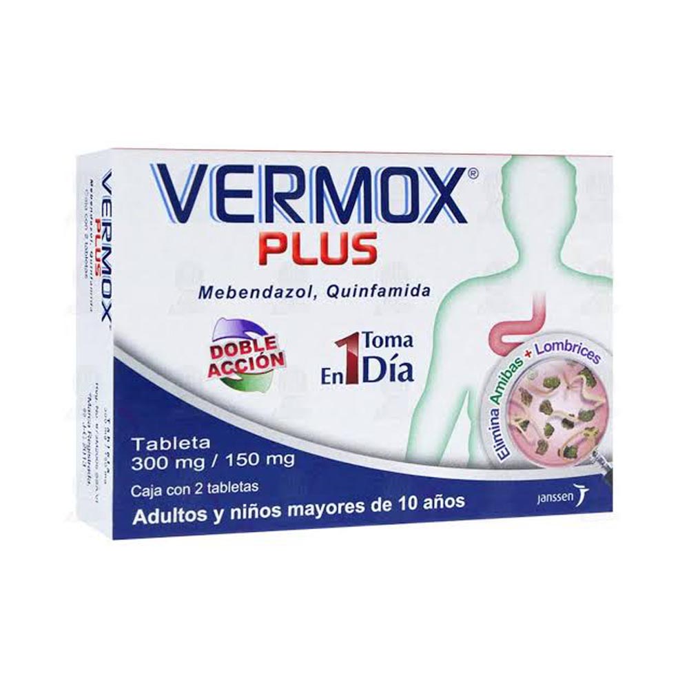 Vermox-Plus 300/150Miligramos Tabletas 2
