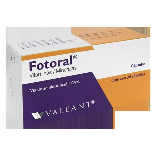 FOTORAL 250/7.5 MG CAPSULAS 30