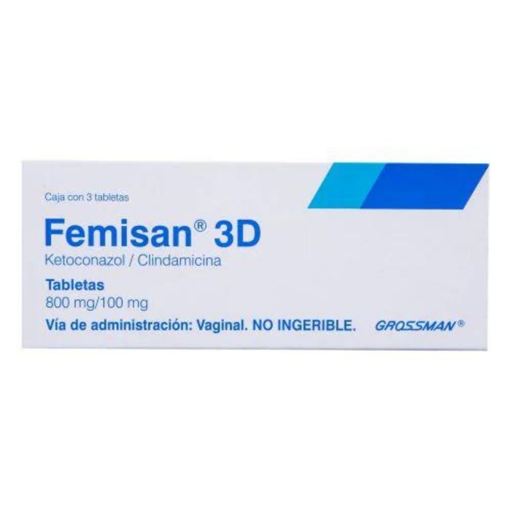 FEMISAN-3D 800/100 MG VAG TABLETAS 3