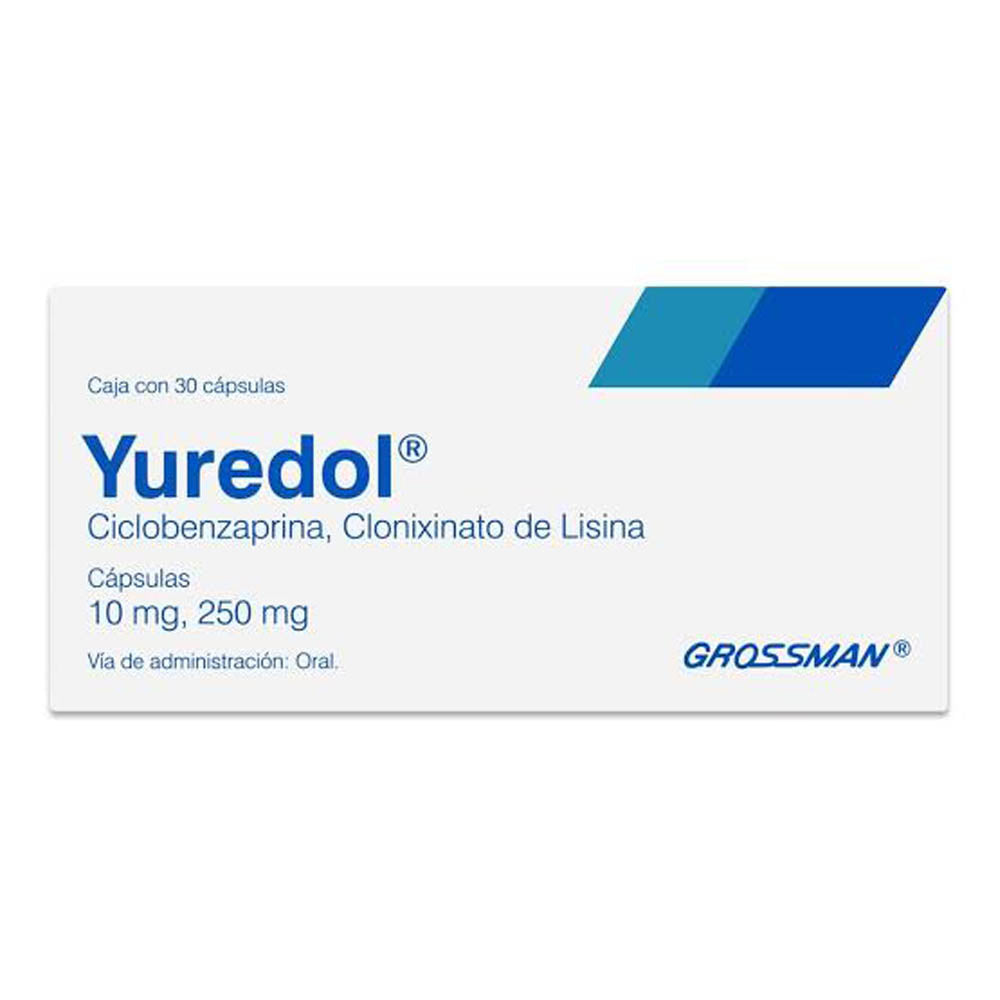 YUREDOL 10 MG/250 MG CAPSULAS 30