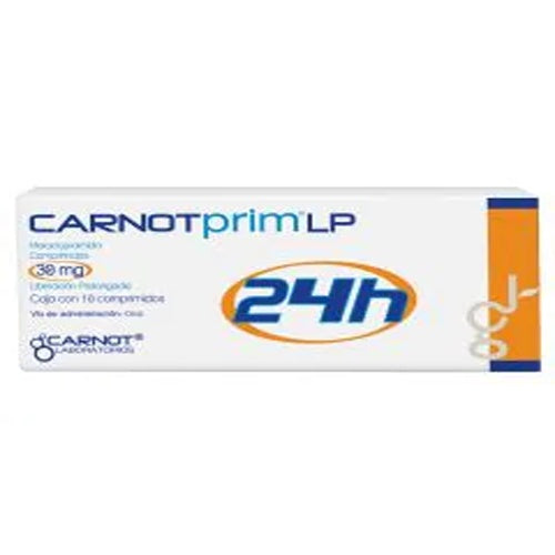 Carnotprim Lp 30 Mg Liberacion Prolongada Con 10  Tabletas