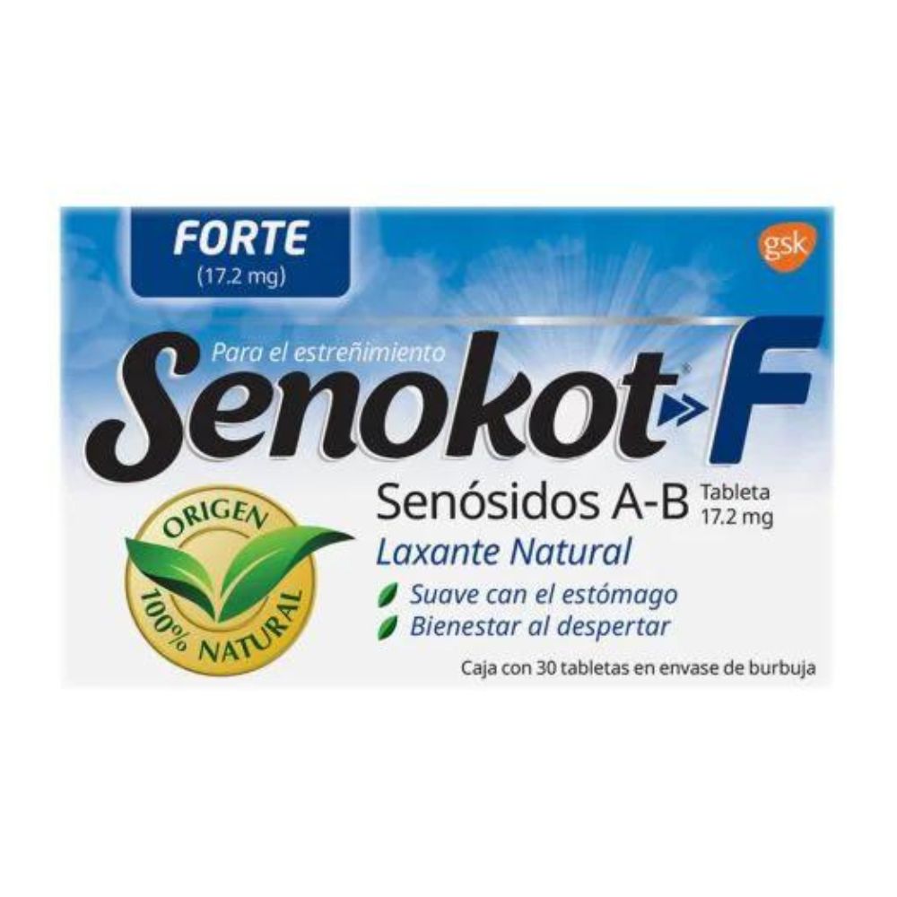 Senokot-F 374 Mg Tabletas Con 30