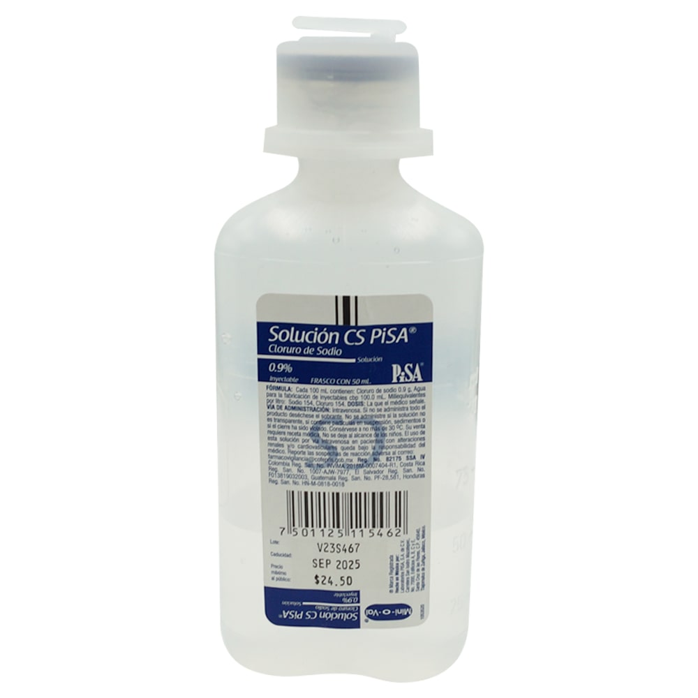 SOL ISOT CLORURO SODIO PISA 50 ML